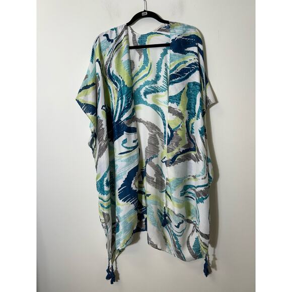 Do Everything in Love Green Blue Pool Cover Up Sz OS - Picture 1 of 3